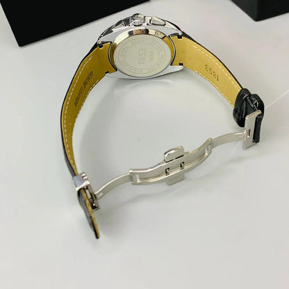 Watch strap with clasp on a white background
