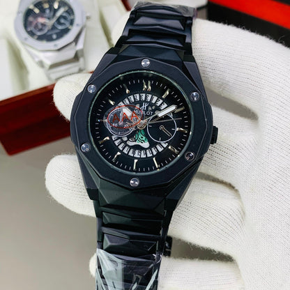 HB Diamond-Cut Heavyweight Quartz Watch – Premium Quality, Master Lock