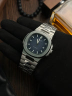 Premium Patek Philippe Nautilus Silver Blue Automatic Watch AAA Quality