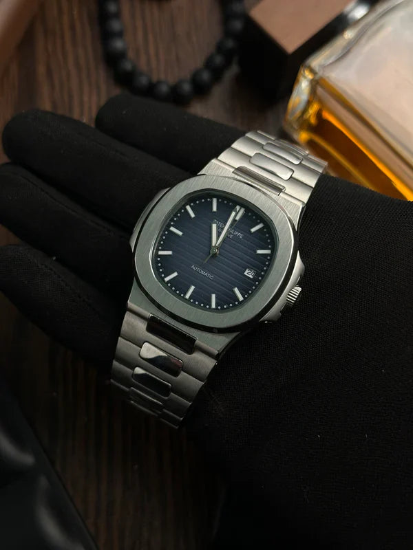 Premium Patek Philippe Nautilus Silver Blue Automatic Watch AAA Quality