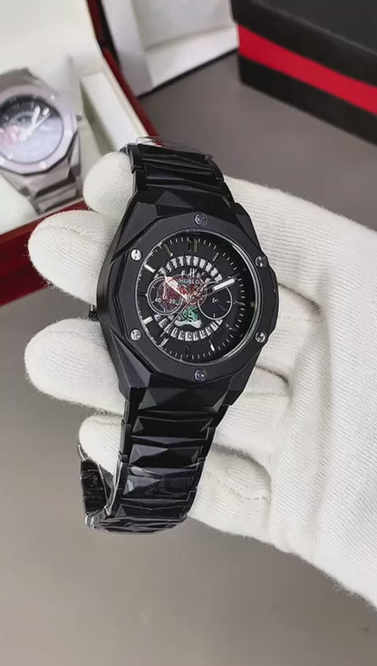 HB Diamond-Cut Heavyweight Quartz Watch – Premium Quality, Master Lock